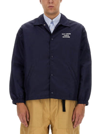 Drôle de Monsieur Men's Giacca Slogan Blue