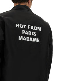 Drôle de Monsieur Men's Giacca Slogan Black