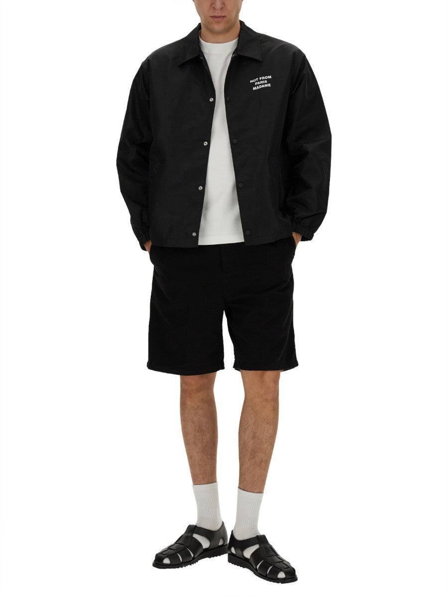 Drôle de Monsieur Men's Giacca Slogan Black