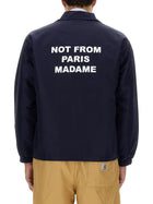 Drôle de Monsieur Men's Slogan Jacket Blue, view 2