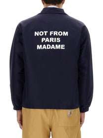 Drôle de Monsieur Men's Giacca Slogan Blue
