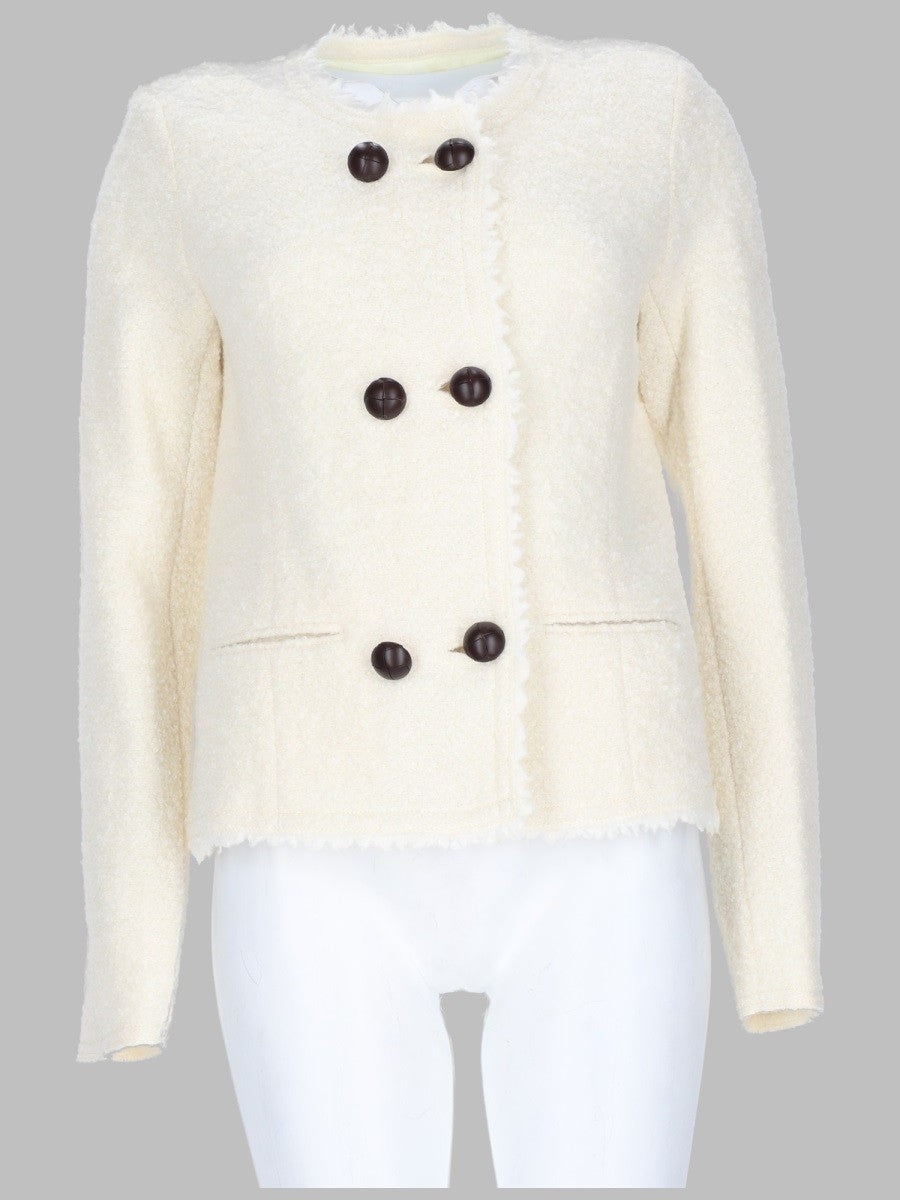 ISABEL MARANT Women's Giacca Suely in Tessuto Bouclé White