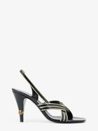 Versace Women's Gianni Leather Sandals Black