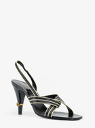 Versace Women's Gianni Leather Sandals Black, view 2