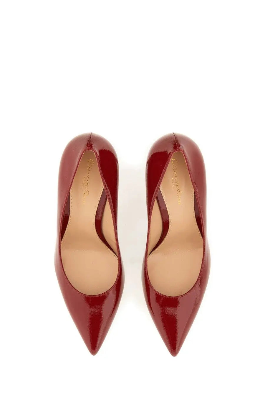 Gianvito Rossi women’s écolleté gianvito red red patent leather pointed-toe high heels front view