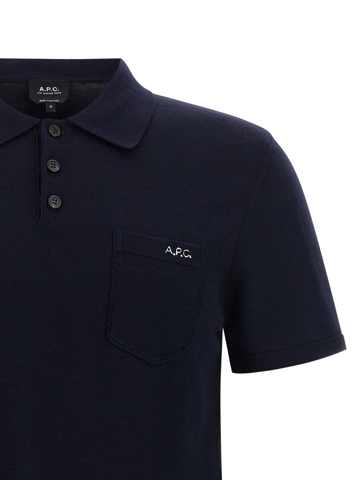 A.P.C Gide Polo Shirt Blue, view 3