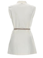 Herno Women's Gilet with Belt White, view 2