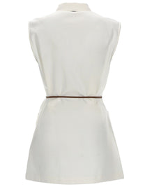 Herno Women's Gilet with Belt White, view 2