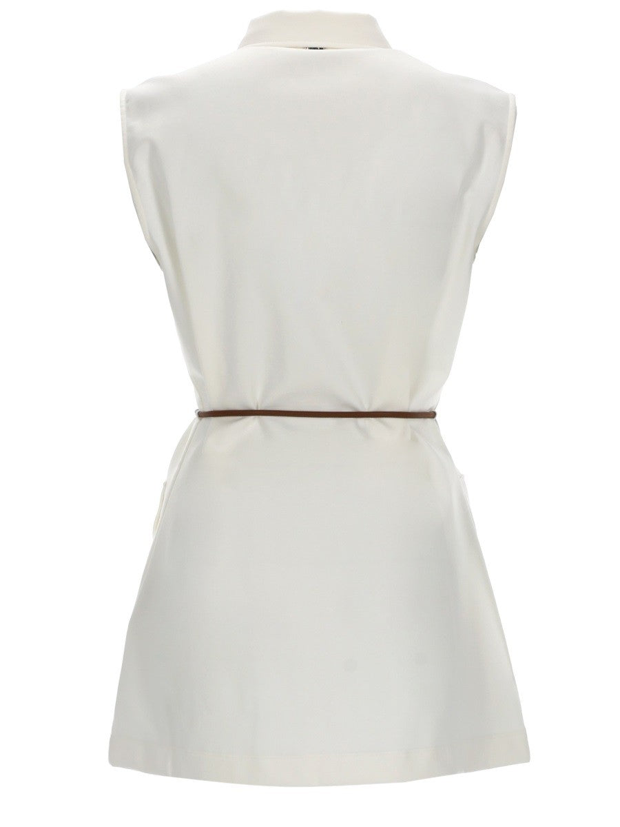 Herno Women's Gilet with Belt White, view 2