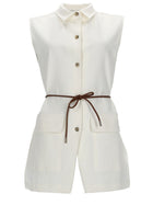 Herno Women's Gilet with Belt White