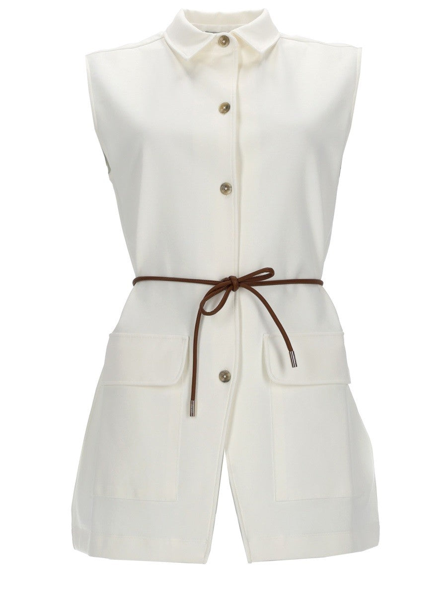 Herno Women's Gilet with Belt White