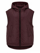 S MAX MARA Women's Hooded Gilet Padded Red