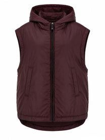 S MAX MARA Women's Hooded Gilet Padded Red