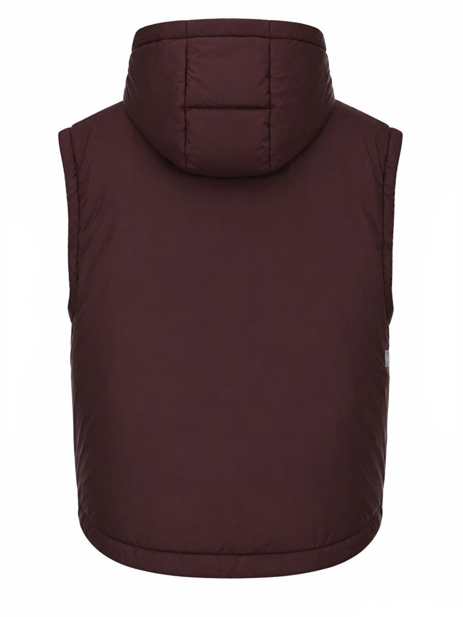 S MAX MARA Women's Hooded Gilet Padded Red, view 3