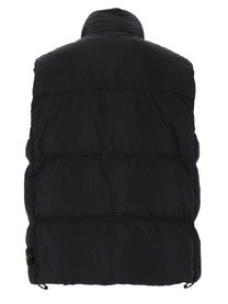 Stone Island Men's Gilet Imbottito in Piuma Resistente AL Vento Con Antigoccia Black