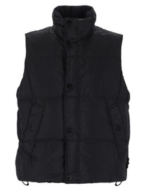 Stone Island Men's Gilet Imbottito in Piuma Resistente AL Vento Con Antigoccia Black