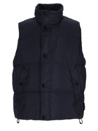 Stone Island Men's Piuma Resistente Vento Gilet Padded with Antigoccia Blue