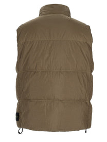 Stone Island Men's Gilet Imbottito in Piuma Resistente AL Vento Con Antigoccia Green