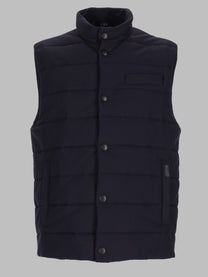 Fay Men's Gilet in Jersey Tecnico Trapuntato Blue