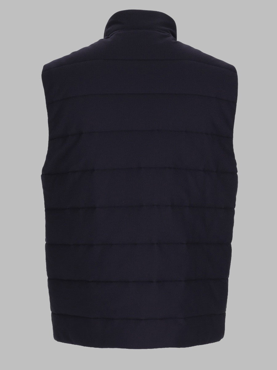 Fay Men's Gilet in Jersey Tecnico Trapuntato Blue