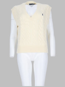 Polo Ralph Lauren Women's Gilet in Lana Cashmere White