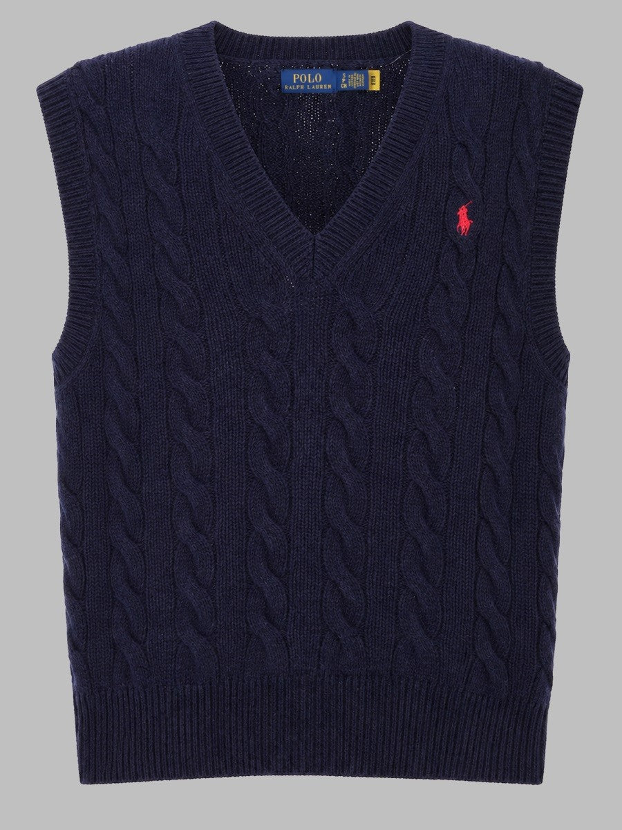 Polo Ralph Lauren Women's Gilet in Lana Cashmere Blue