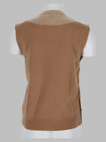 Maison Margiela Women's Gilet in Lana Vergine Brown