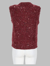 Alysi Women's Gilet in Maglia Red