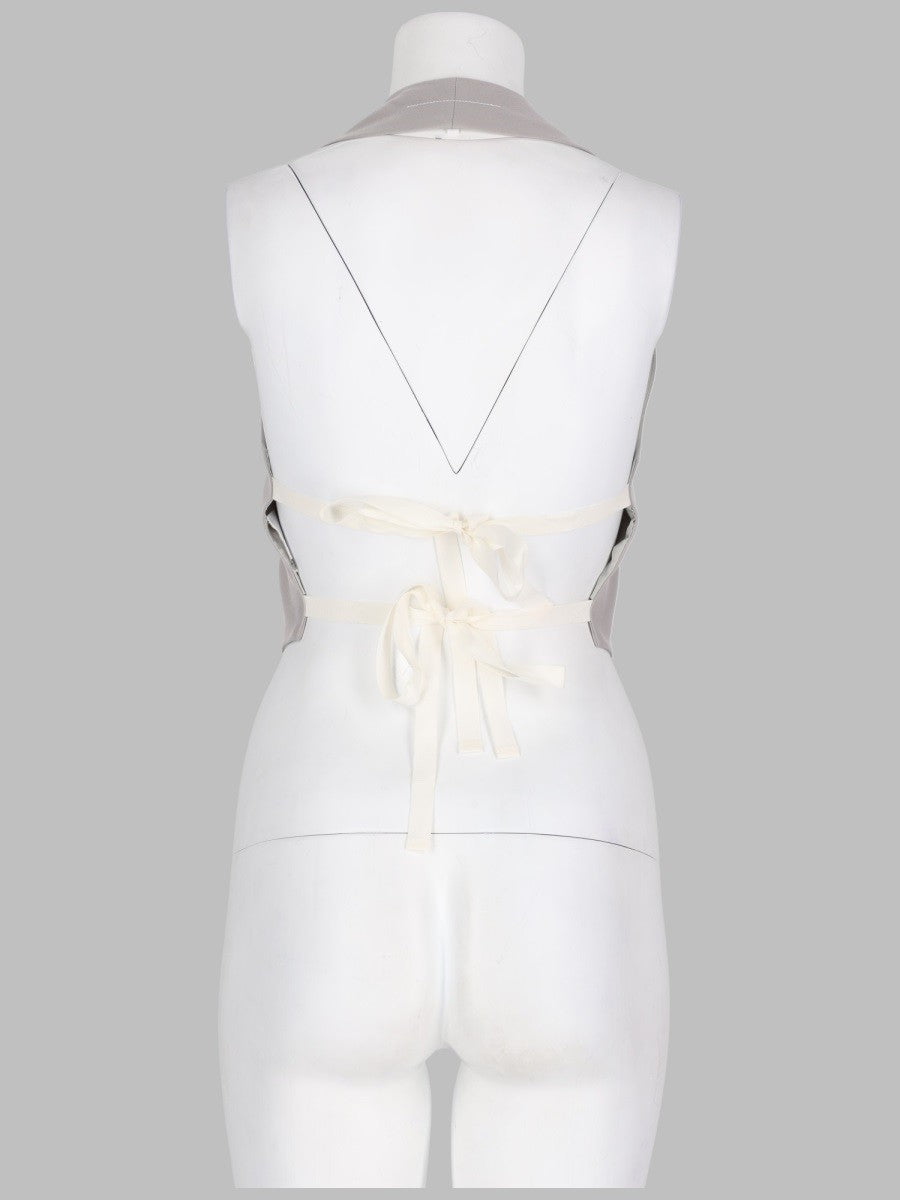 MM6 Maison Margiela Women's Gilet in Misto Lana Con Bottoni Grey
