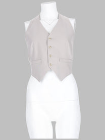 MM6 Maison Margiela Women's Gilet in Misto Lana Con Bottoni Grey
