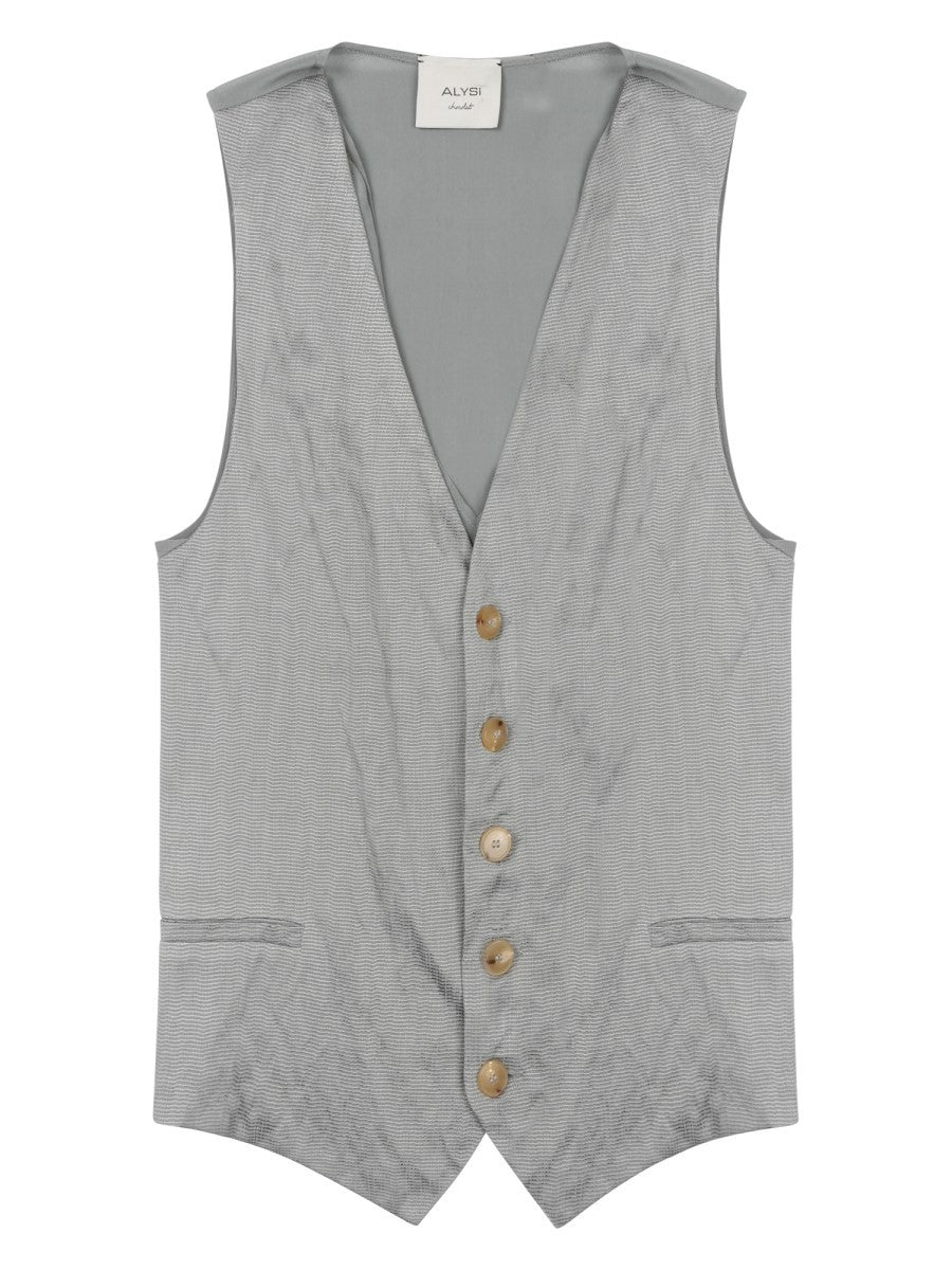 Alysi Women's Silk Gilet Grey