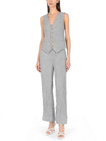 Alysi Women's Silk Gilet Grey, view 2