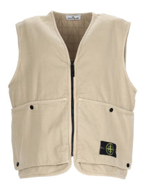 Stone Island Men's Gilet Oversize Con Patch Beige