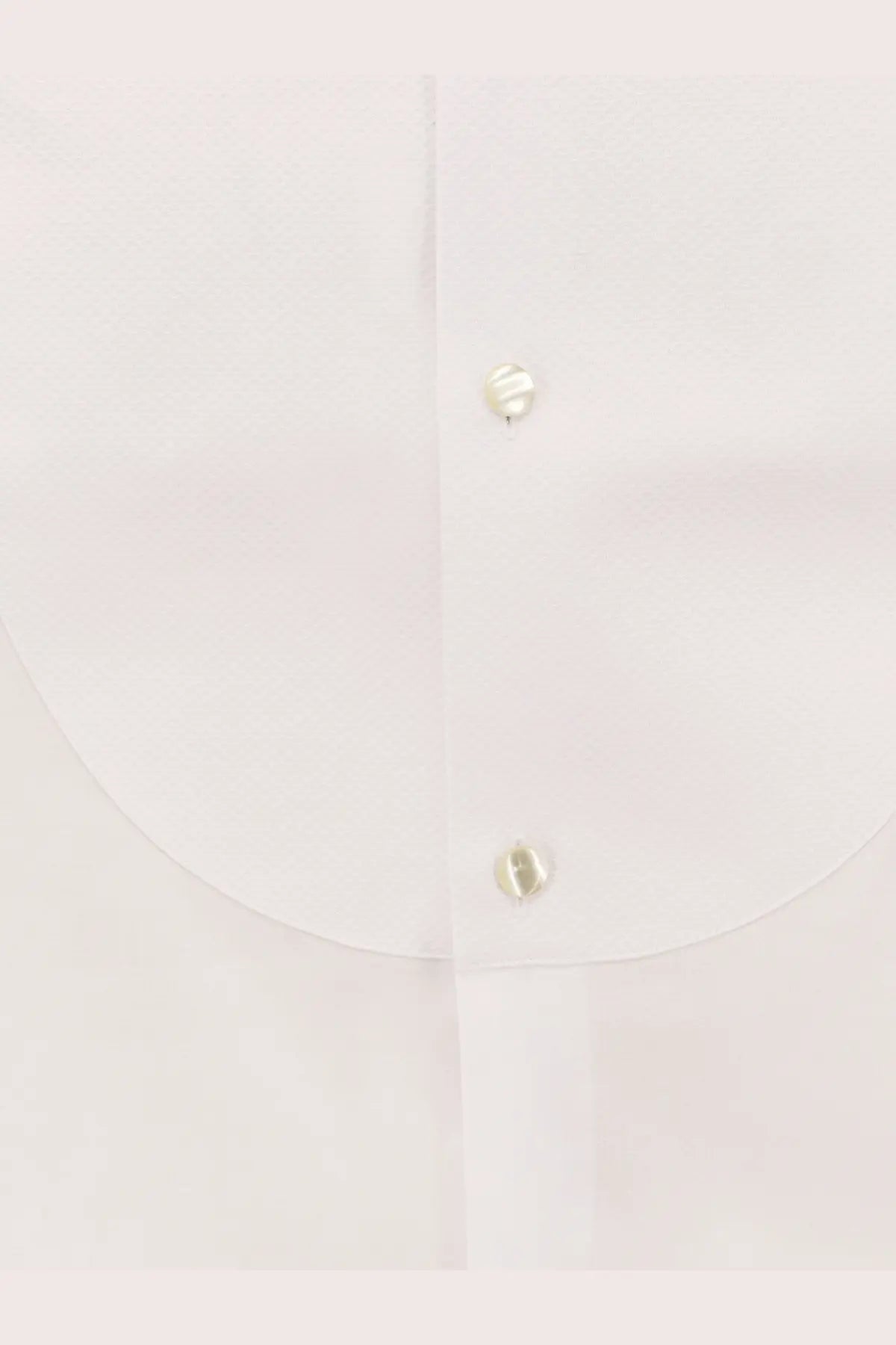 Giorgio Armani men’s white cotton shirt with subtle pleats and shiny metallic buttons for formal wear