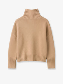 Soft Goat Women's Girlfriend Cashmere Turtleneck Beige