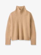 Soft Goat Women's Girlfriend Cashmere Turtleneck Beige