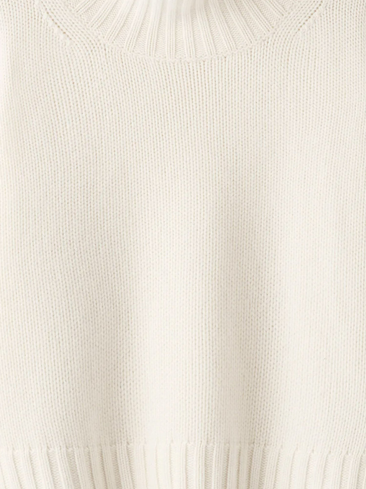 Soft Goat Women's Girlfriend Cashmere Turtleneck White, view 3