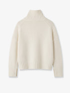 Soft Goat Women's Girlfriend Cashmere Turtleneck White, view 2