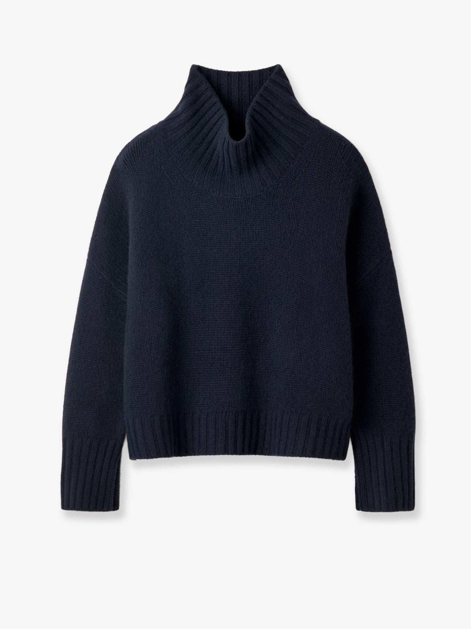 Soft Goat Women's Girlfriend Cashmere Turtleneck Blue