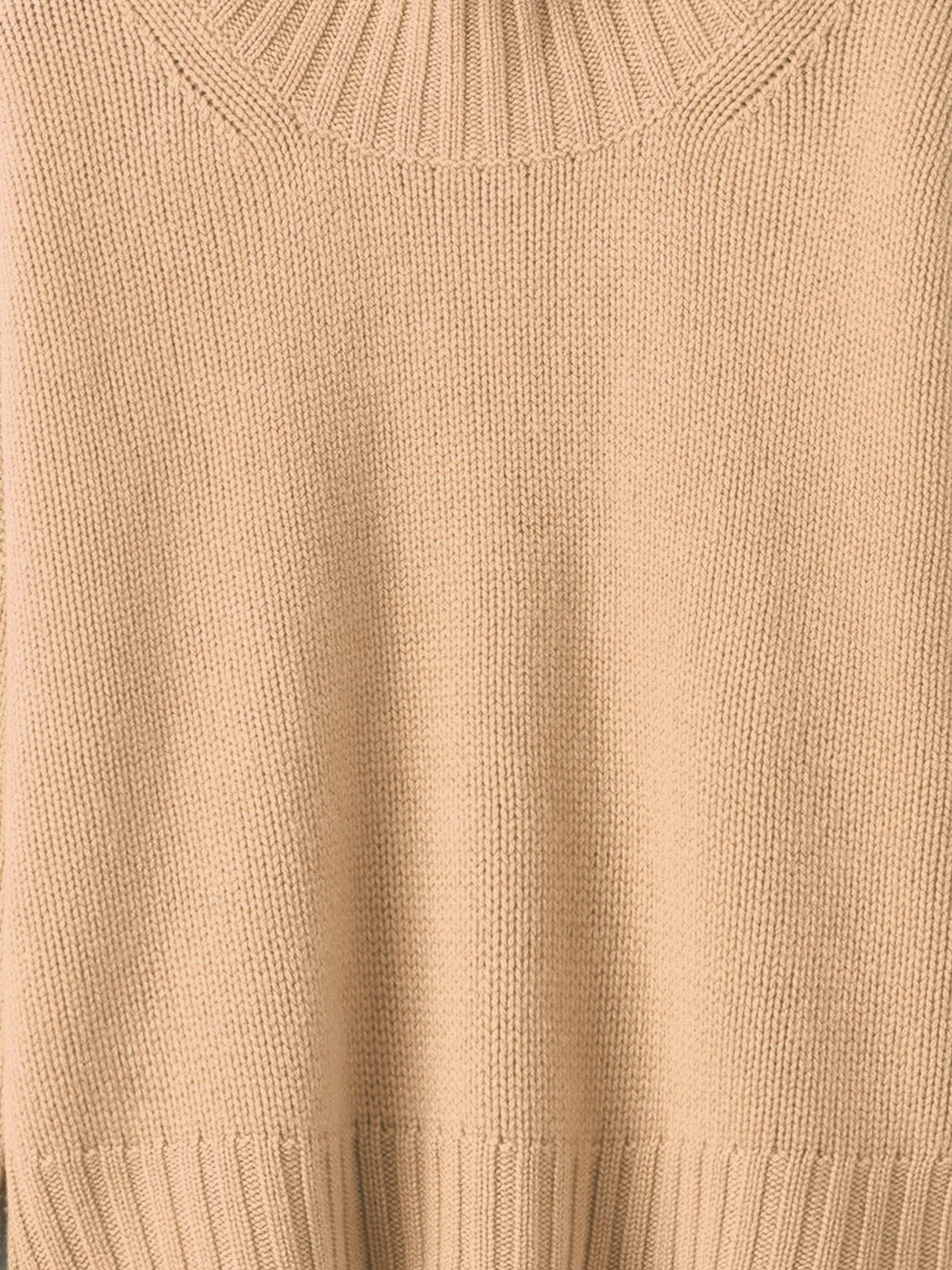 Soft Goat Women's Girlfriend Cashmere Turtleneck Beige, view 3