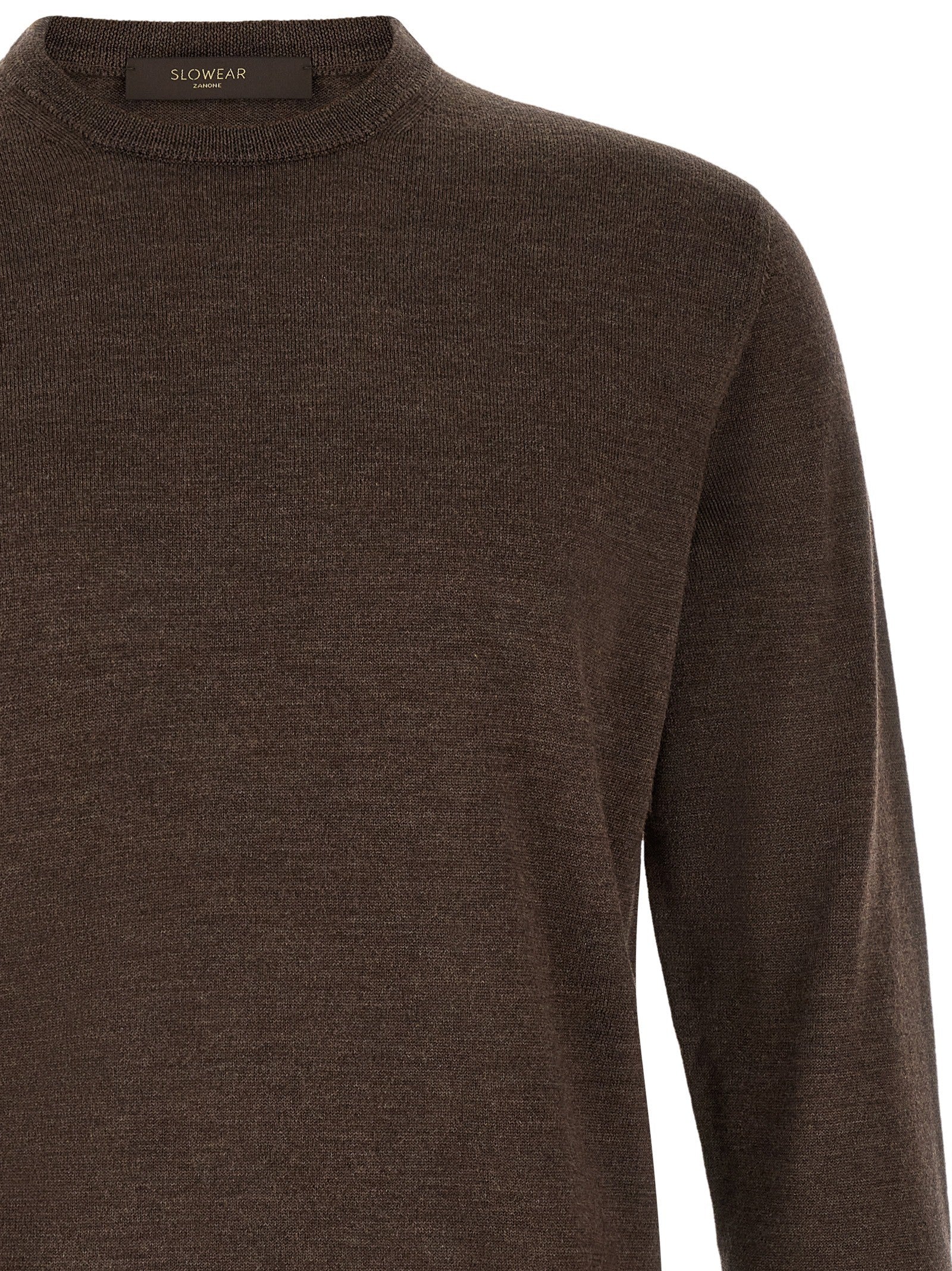 Zanone Giro Sweater Brown