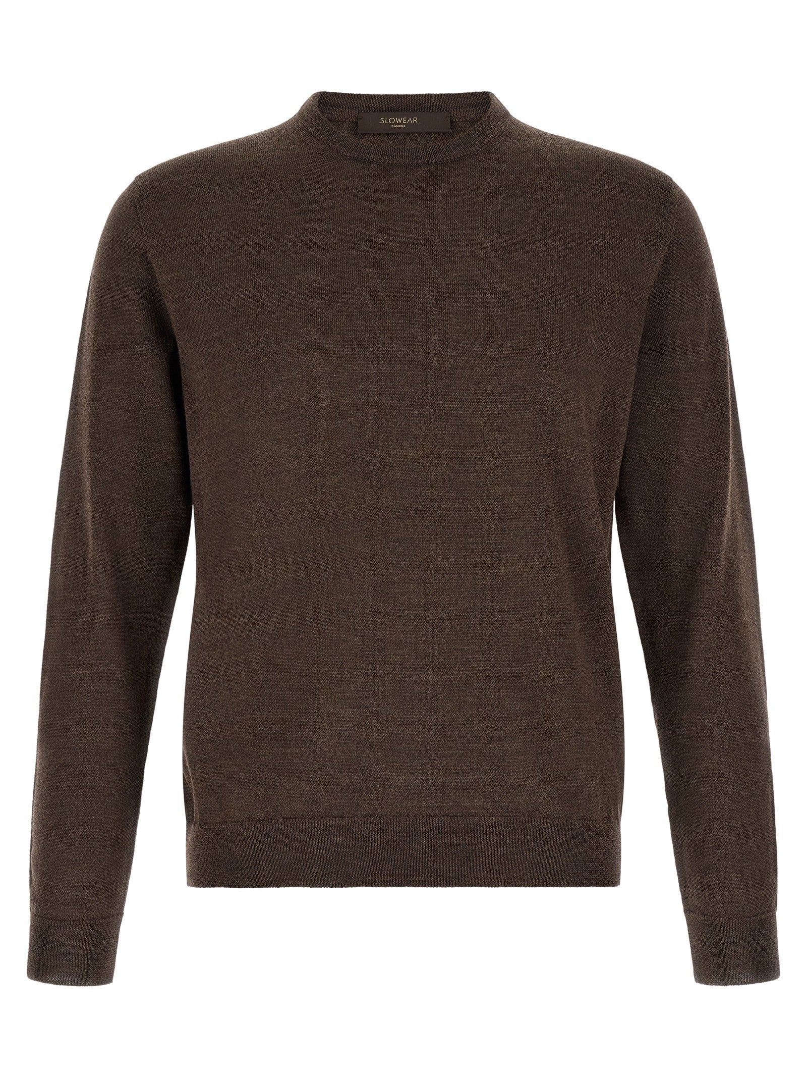 Zanone Giro Sweater Brown
