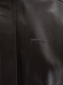 Balenciaga Women's Giubbino in Pelle Smanicato Brown