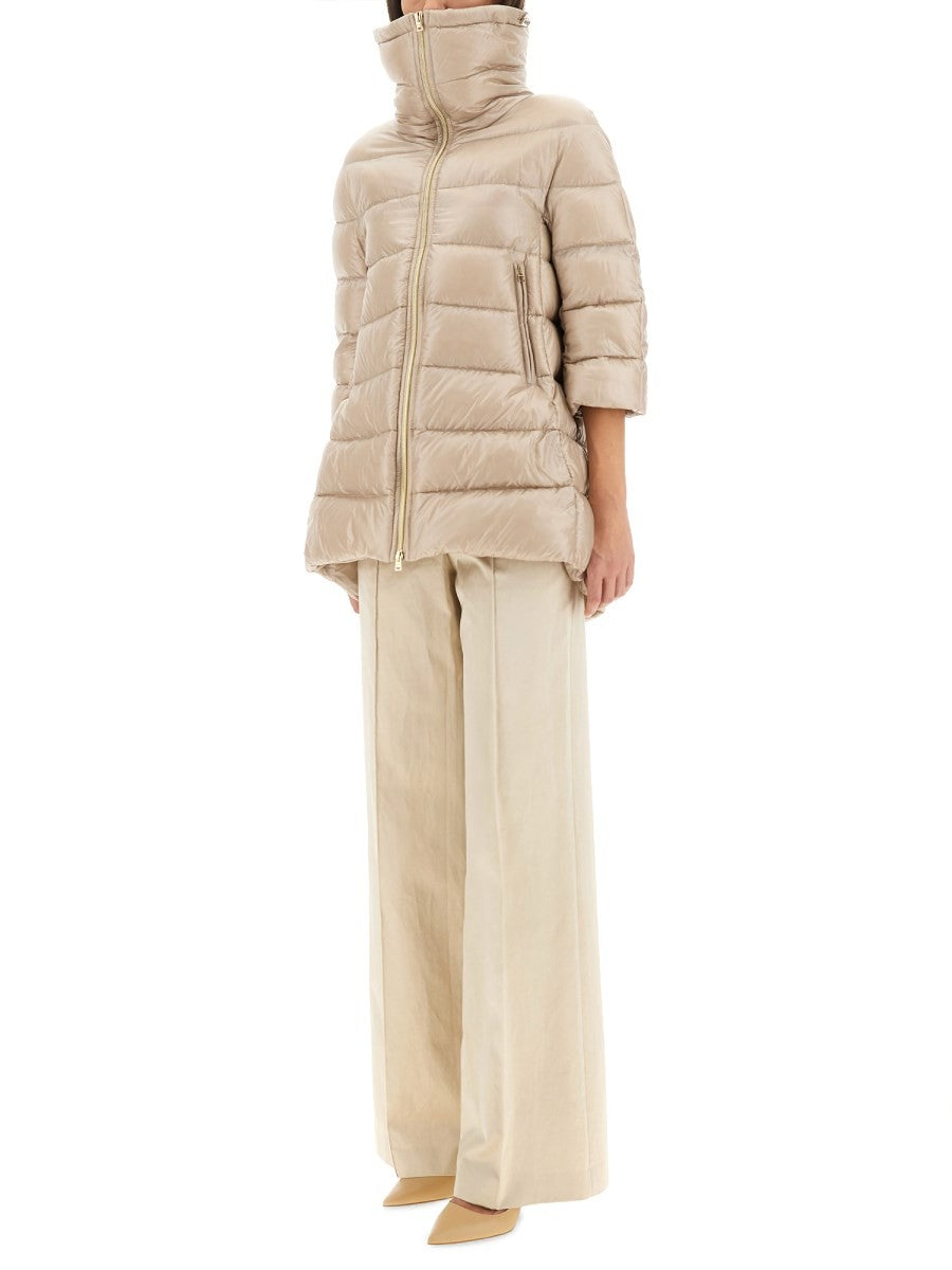 Herno Women's Giubbotto Shape Cleofe Beige