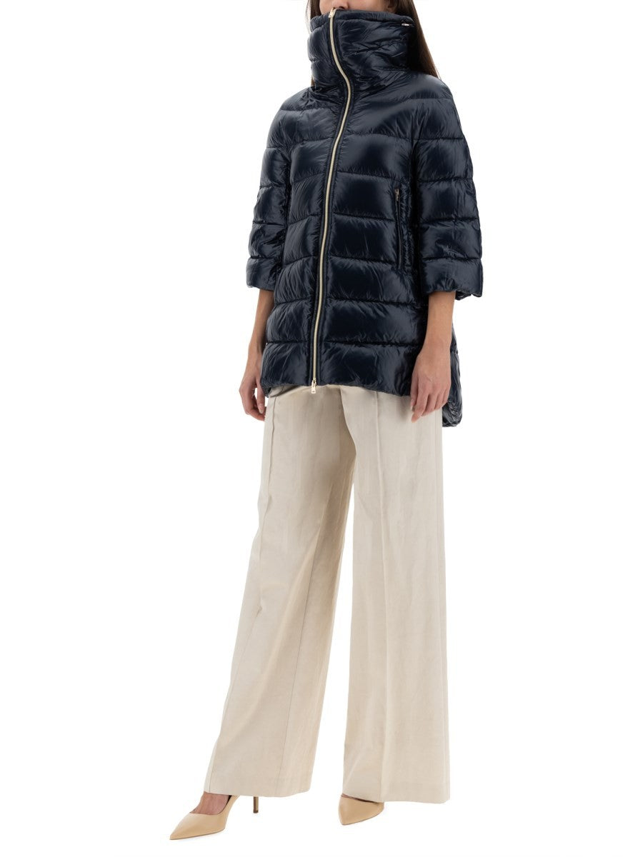 Herno Women's Giubbotto Shape Cleofe Blue