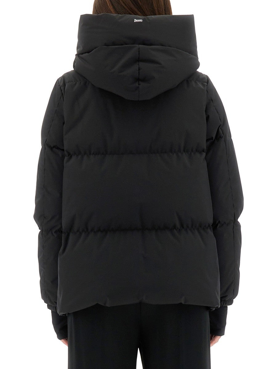 Herno Women's Giubbotto Con Cappuccio Black
