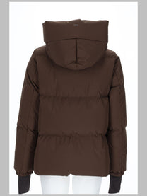 Herno Women's Giubbotto Con Cappuccio Brown