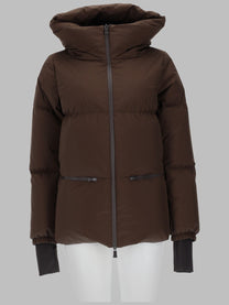Herno Women's Giubbotto Con Cappuccio Brown