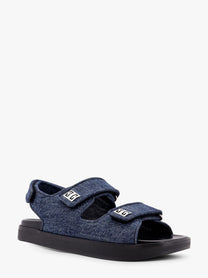 Givenchy - Givenchy Strap Flat Denim Sandals - Women’s Shoes