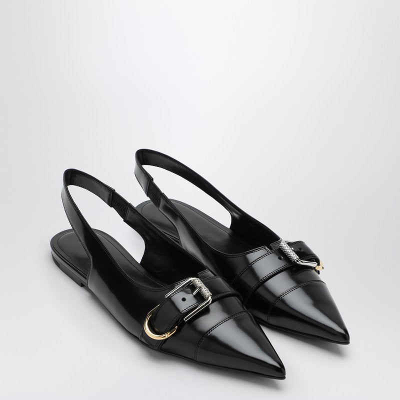 Givenchy - Givenchy Voyou black leather slingback - Slingback